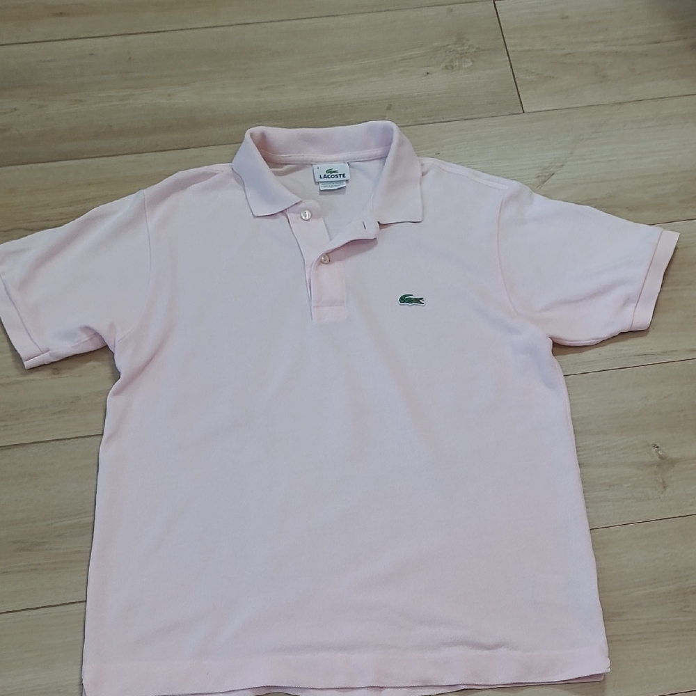 Lacoste Mens  Light Pink Polo Shirt Size M Or 4 Spring , Summer
